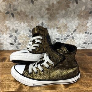 Converse Gold Glitter Kids High Tops